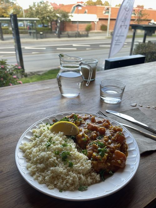Lunch of the day! Perfect portion for a hungry vegan  at Julie's Cafe in Gothenburg
