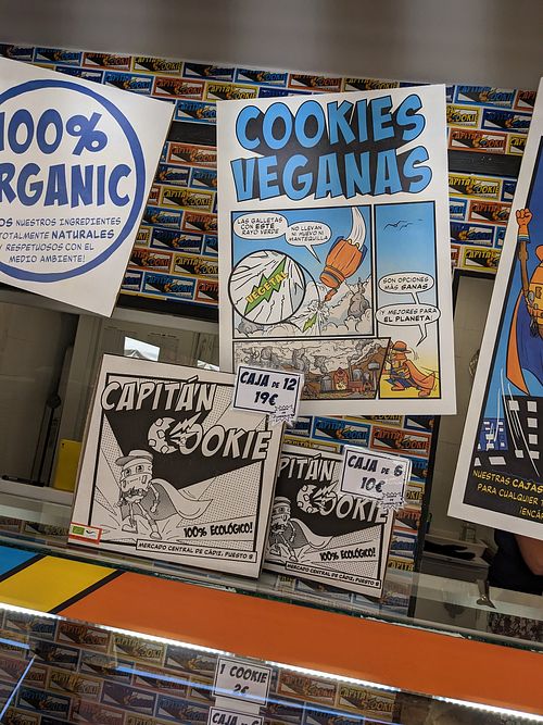 Vegan cookies! at Capitán Cookie in Cadiz