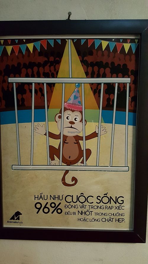 Poster in the restaurant at The Hanoi Social Club in Hanoi