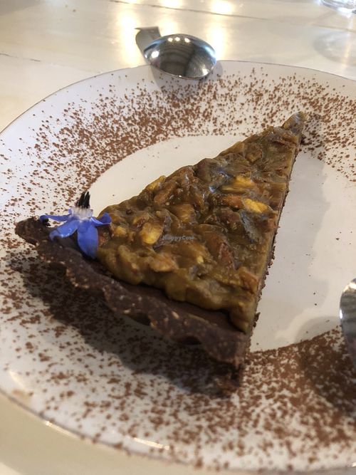Chocolate and almond pie  at Quinta do Arneiro in Azueira