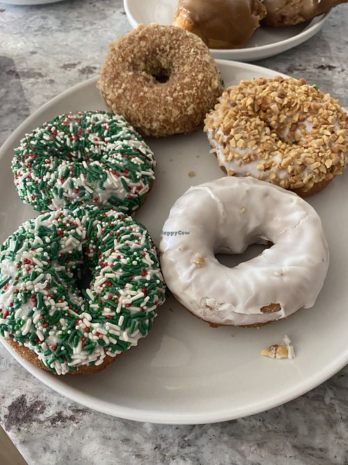 Vegan Donut Haul (one donut missing already)  at Donuts and Yogurt in Tracy