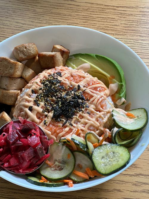 Large umami bowl at The Fat Beet in Bellingham