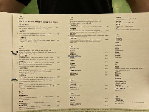 Menu in trial  at V-Spot Cafe in Chandigarh