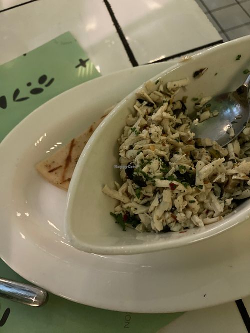 Scrambled tofu with gf pita  at V-Spot Cafe in Chandigarh