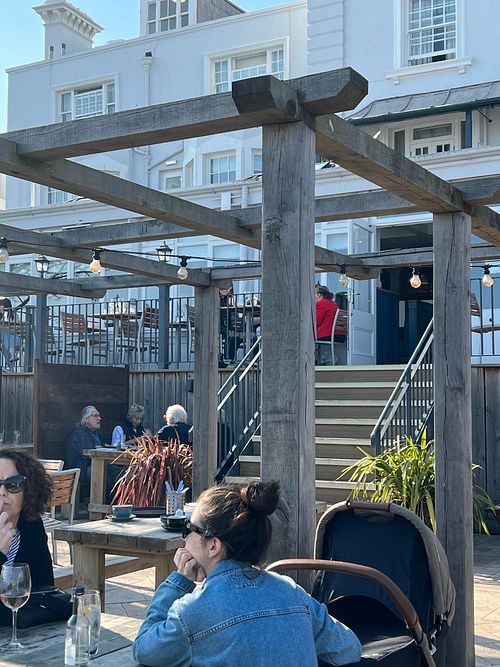 Outside terrace facing the sea. at The Royal Albion in Broadstairs
