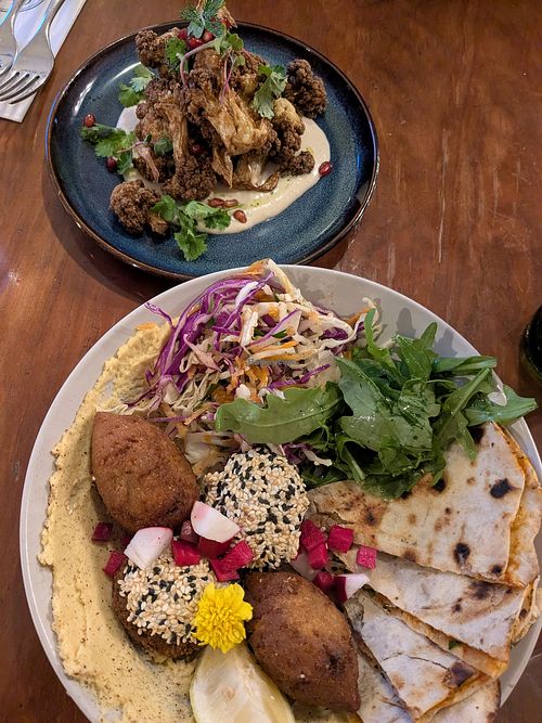 Veggie Plate and Cauliflower at Carola Ann's in Mossel Bay
