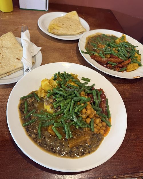 Vegetarian/vegan roti with lentils  at Roti huis Leiden in Leiden