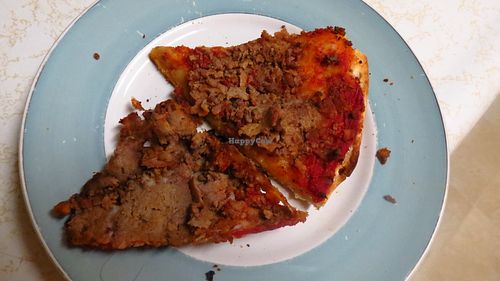 This is fresh made pizza from Jim's pizzeria Chilliwack… And they blamed me for it because they cannot do anything wrong. They're condescending rude just Horrible people at Jims Pizzeria - downtown in Chilliwack