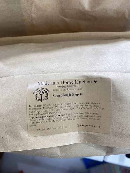 Ingredients Listed - Only Got Plain (No Toppings) - kinda spendy but good  at Oakdale Morning Market in Oakdale