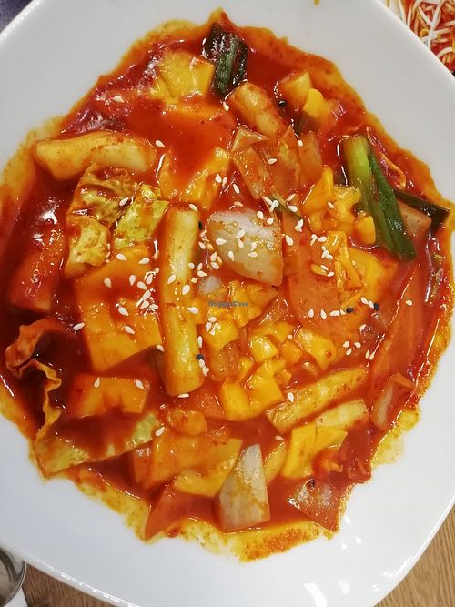 Vegan tteok-bokki at Namu Korean Kitchen in Glasgow