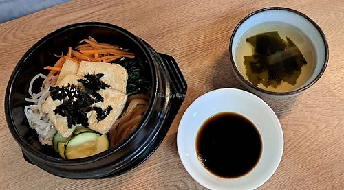 Tofu bibimbap at Namu Korean Kitchen in Glasgow