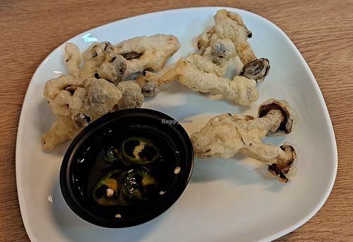 Fried mushrooms at Namu Korean Kitchen in Glasgow