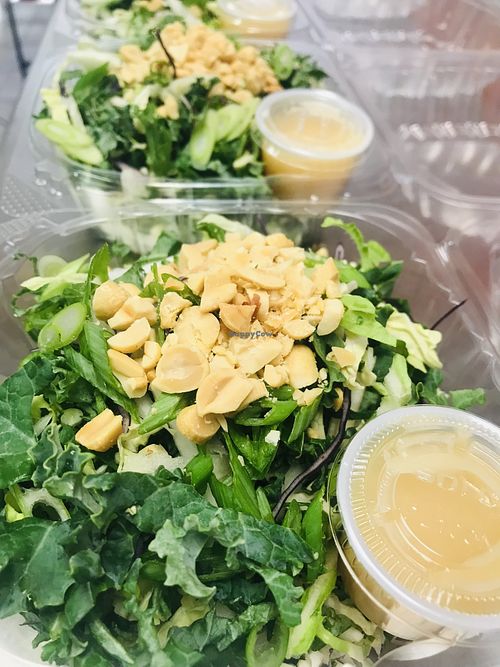 Peanut kale salad with peanut dressing   at Jules' Kitchen in Ipswich