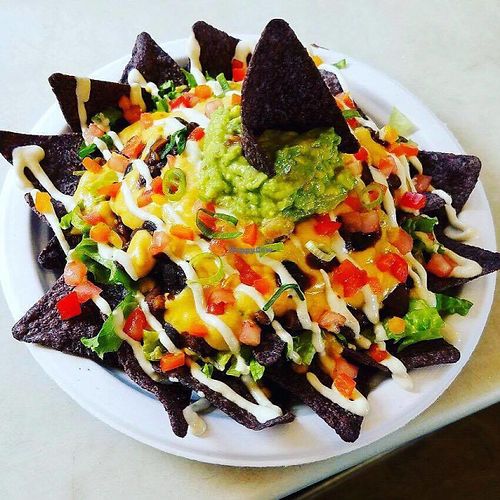 Chili Cheez Nachos in all their glory!  at Veggie Love Food Truck in West Palm Beach