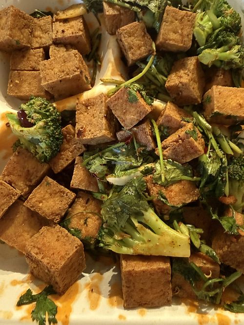 Tofu & Broccoli in Cilantroo  at Gu's Kitchen in Chamblee