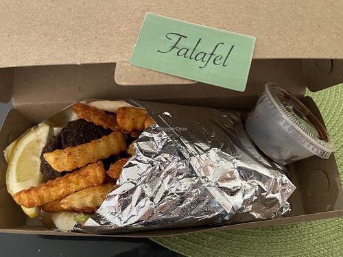 Gyro falafel  at Nóstimo in Chihuahua