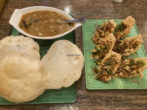 Poodi yellow bean curry and stuffed tofu  at Pagan in San Francisco