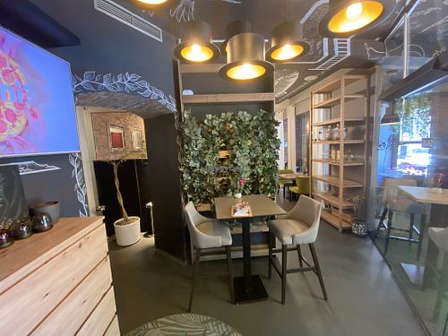 Many seats  at 3Hugs Vegan Brunch Bar in Zagreb