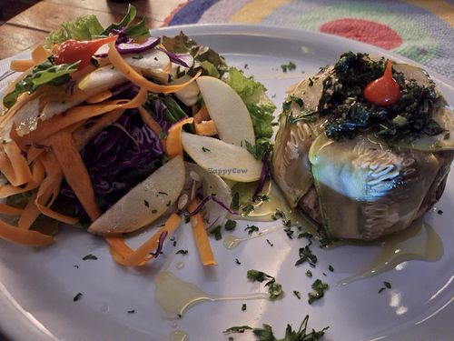 lasagna vegan at Freddissimo in Jericoacoara