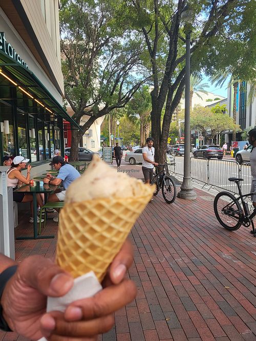 Banana fostered and candied the peacans at Salt & Straw in Miami