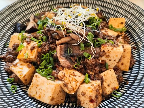 Mapo tofu rice bowl at Botany in Central Singapore