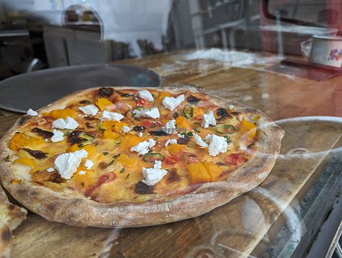 Vegan special of the day with vegan feta at Slice of Heaven in Dunedin