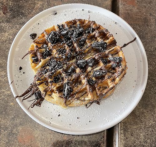 Leckere vegane Oreo Waffel   at Café Panda in Fulda