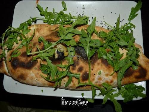 Pizza calzone Schnitzel at Sfizy Veg in Berlin