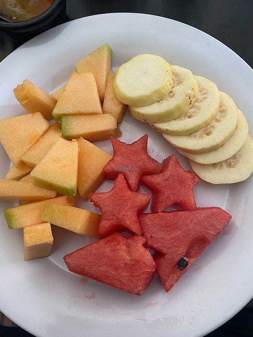 Fruit plate  at Restaurante Vegetariano Terra Nostra in Mexico City