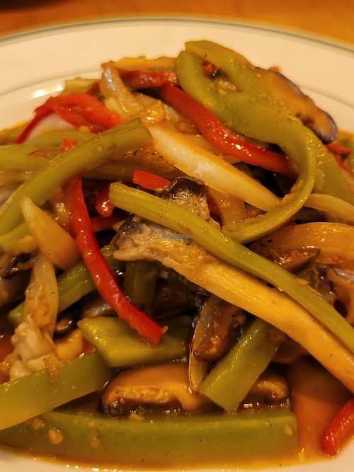 Stir fried green beans and veggies at Alt.a in Seoul