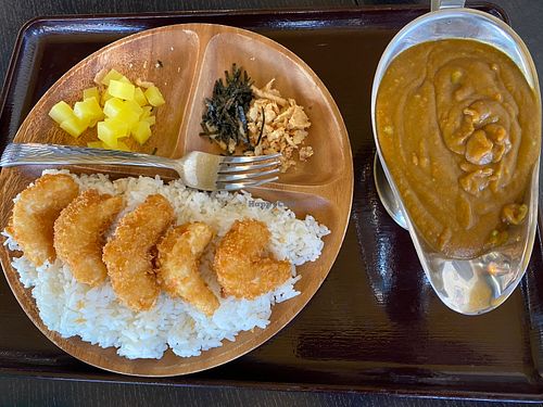 Curry with Shrimp Tempura! 🤤🤤  at The Plant Lab in Los Angeles