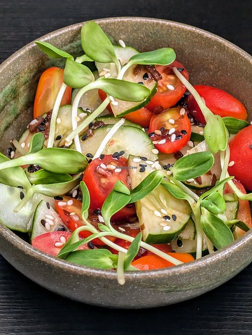 Cucumber salad tapa at Earth House Restaurant And Wine Bar in Bangkok