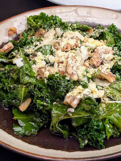 Sauteed kale at Earth House Restaurant And Wine Bar in Bangkok