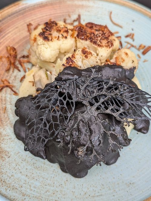 Seared cauliflower at Earth House Restaurant And Wine Bar in Bangkok