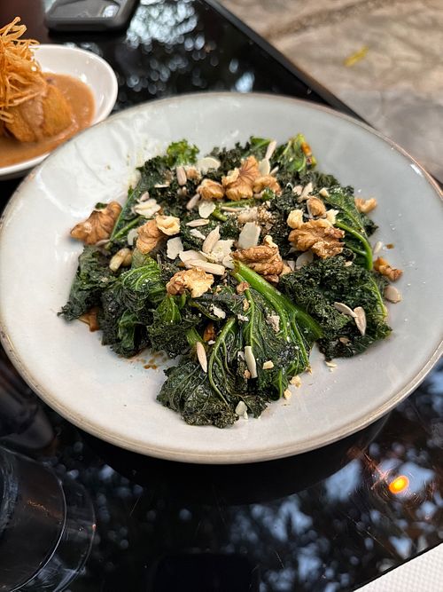 Sautéed kale  at Earth House Restaurant And Wine Bar in Bangkok