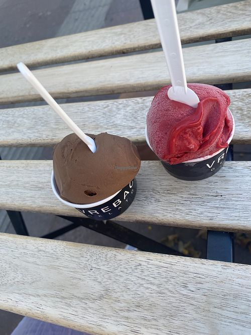 Raspberry & chocolate  at Vrebac Ice Cream in Fuerteventura