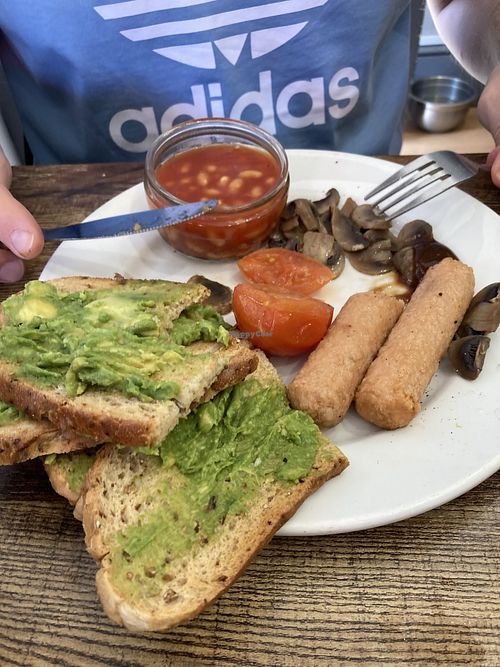 Vegan breakfast   at Cafe Deli 122 in Rickmansworth
