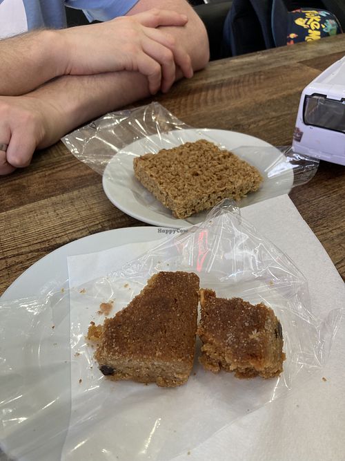 Flapjack and brownie  at Cafe Deli 122 in Rickmansworth