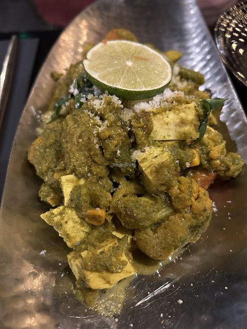 Green Goan curry with tofu   at Cardamom Black in Harrogate