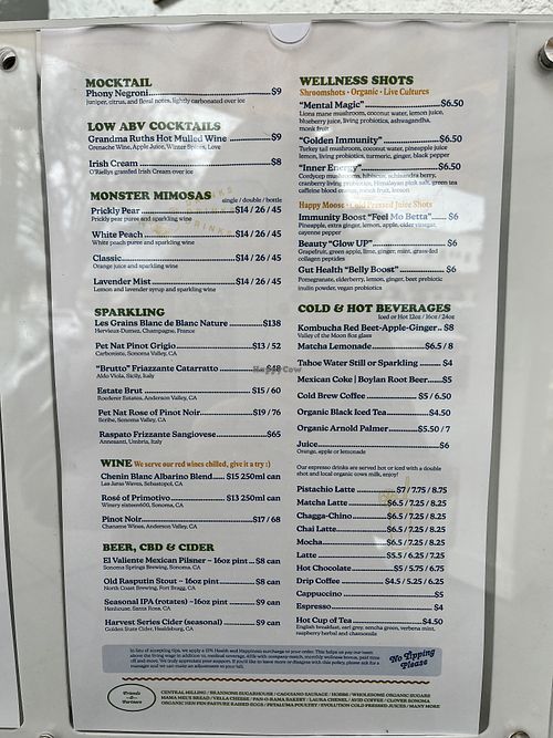   at Sunflower Caffe in Sonoma