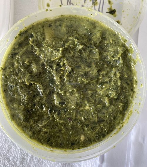 Spicy vegan Aloo Saag   at Amma's Kitchen in Cincinnati