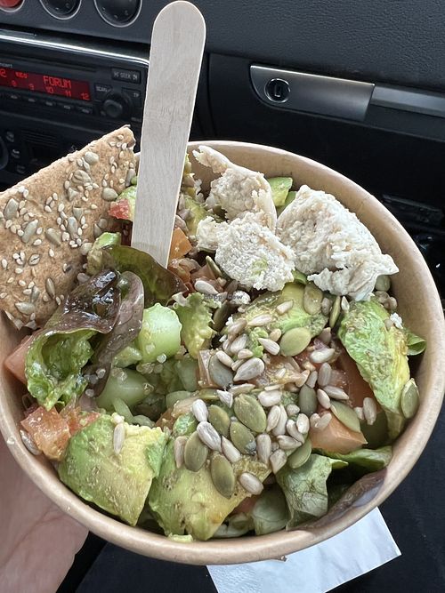 The vegan salad bowl with pesto sauce was unexpectedly good  at La Fabrique a Jus in Tours