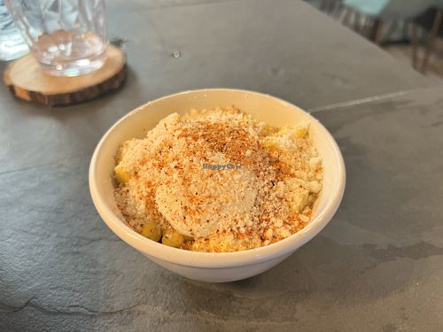 Street corn   at Penelope's Vegan Taqueria in Chicago
