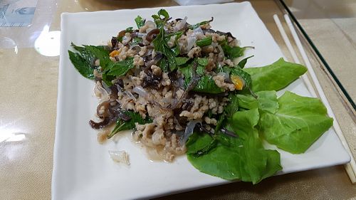 'Pork' laab at Reunion Cafe in Vientiane