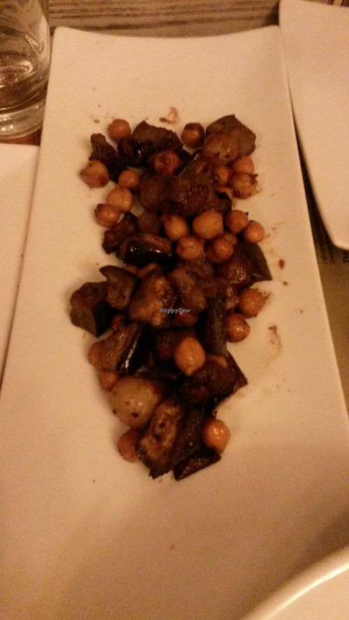 Roast aubergines with chickpeas, dates and molasses at Ambiente Tapas - Goodramgate in York