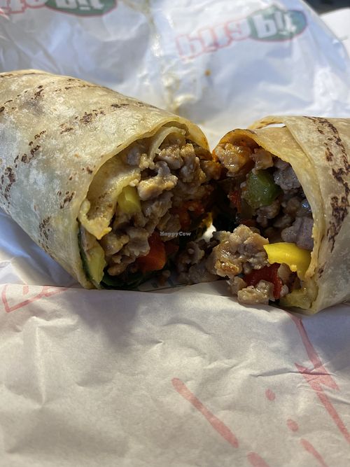 BYO Beyond Meat gluten-free wrap was yummy!  at Pita Pit in Mason City