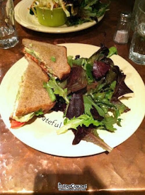 $12 BLT and side salad at cafegSC in Santa Cruz
