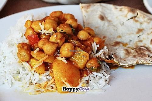 channa masala with roti at Gorkha Palace in Minneapolis