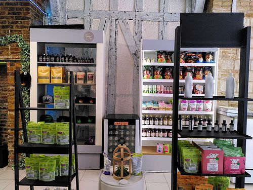 Shop corner at Hemp Food in Troyes