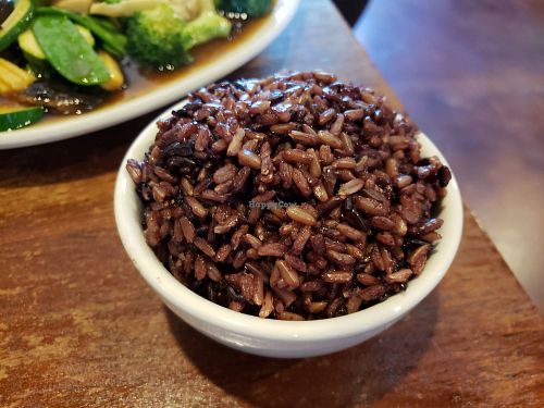 brown rice. tasty at Blossom Vegetarian in Renton